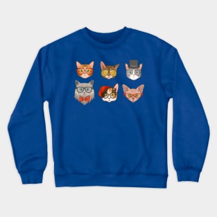 cats heads collection Crewneck Sweatshirt